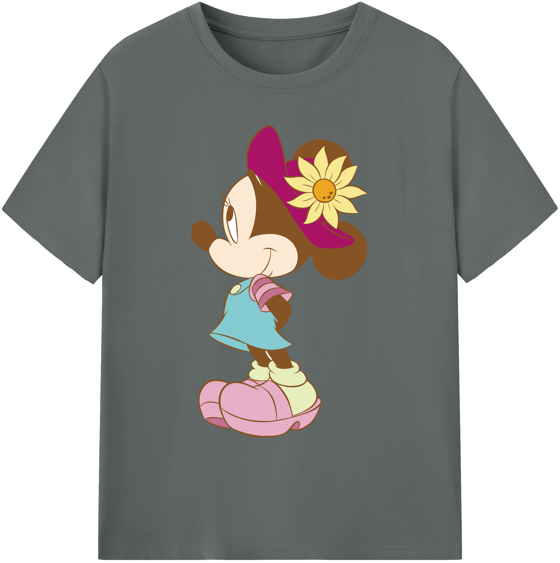 ミッキーマウス Mickey Mouse 綿100％ メンズ半袖Tシャツ｜肌触りやわらか＆通気性